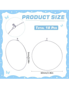 18 Pulseras de Alambre Blanco SUNNYCLUE Acero Inoxidable DIY 2