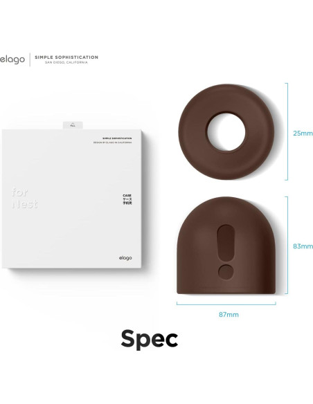 Funda de Silicona elago para Google Nest Cam Batería - Marrón Funda de Silicona elago para Google Nest Cam Batería - Marrón