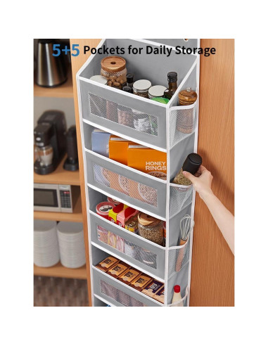 Organizador Colgante JARLINK 2 Paquete 5 Estantes Gris