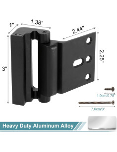 Cerradura de Refuerzo para Puerta POWLAB 2 Paquete Seguridad 2
