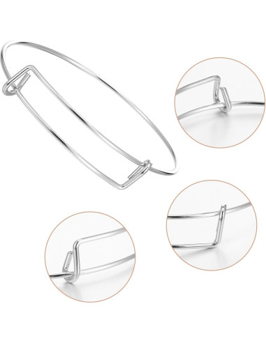 120 Pulseras Ajustables de Acero Inoxidable DIVINA VITAE