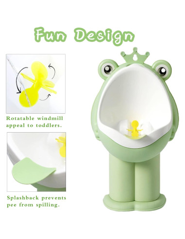 Orinal de Entrenamiento para Niños Rana Verde Ajustable