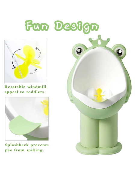 Orinal de Entrenamiento para Niños Rana Verde Ajustable