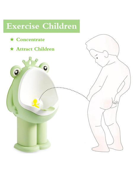 Orinal de Entrenamiento para Niños Rana Verde Ajustable