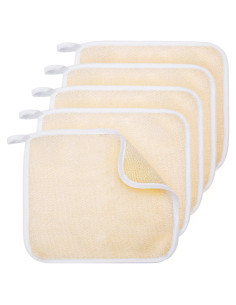 Paños Exfoliantes Tatuo 5 Pcs Beige 27x23 cm para Baño