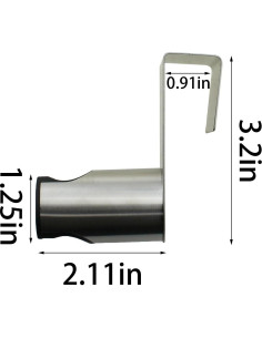 Soporte de Rociador de Bidet TAODAN Acero Inoxidable 42x98mm 2