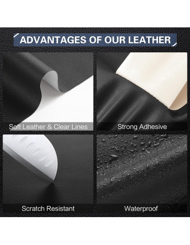 Kit de Reparación de Cuero OAZ 10,16 cm x 160 cm Negro