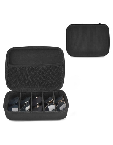 Organizador de Gafas de Sol Mkono 5 Ranuras Negro Mediano