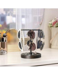 Organizador de Gafas Dahey con Bandeja de Madera y Metal 2