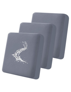 Cubiertas de cojines de sofá impermeables Smiry 3 paquetes gris
