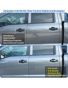 Cubierta de Mango de Puerta Exterior Fgtagtal Nissan Titan 2016-2023 8PCS 2