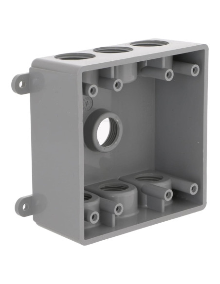 Caja a Prueba de Climas BELL PDB77550GY 2 Gangas 7 Salidas Gris