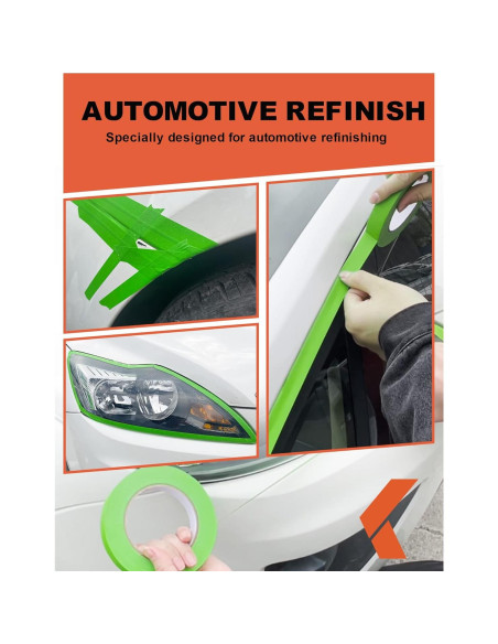 Cinta de Pintor KREFINISH Verde 1.8 cm x 54.86 m - 6 Rollos