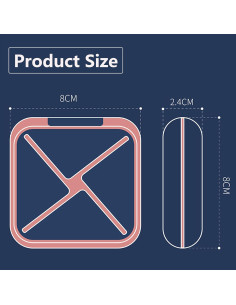 Caja de Pastillas Impermeable MOODKEY Rosa 4 Compartimentos 2