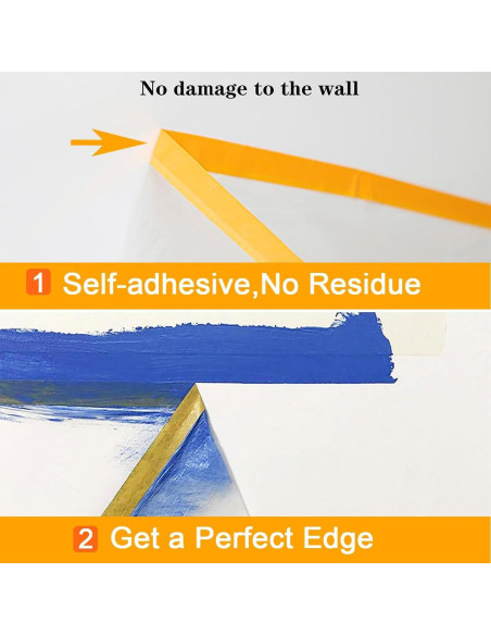 Paquete de 3 películas enmascarar LOSYHU 1,52 x 19,81 m