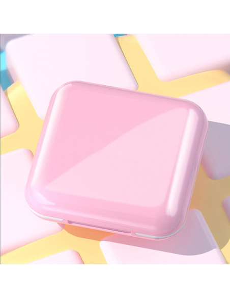 Caja de Pastillas Impermeable MOODKEY Rosa 4 Compartimentos