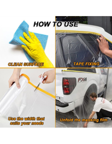 Paquete de 3 películas enmascarar LOSYHU 1,52 x 19,81 m