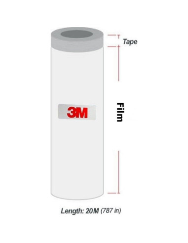 Cinta de Enmascarar Scotch 3M 65 pies Plástico Transparente