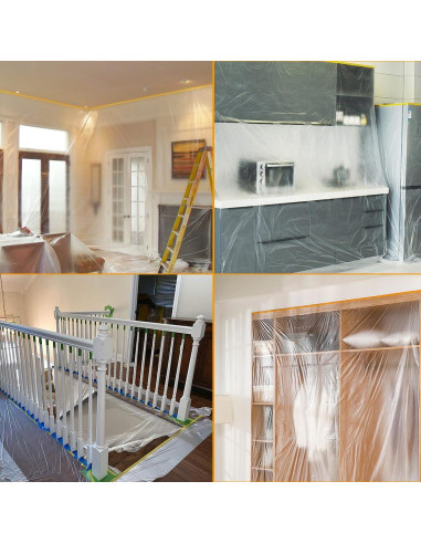 Paquete de 3 películas enmascarar LOSYHU 1,52 x 19,81 m