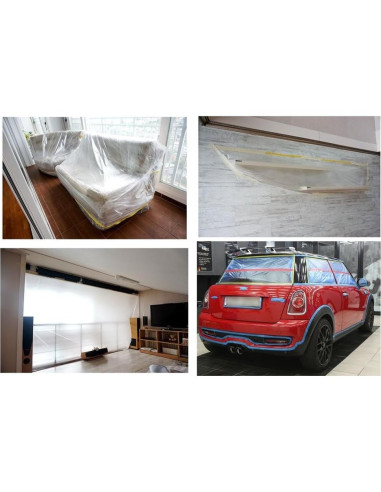 Cinta de Enmascarar Scotch 3M 65 pies Plástico Transparente