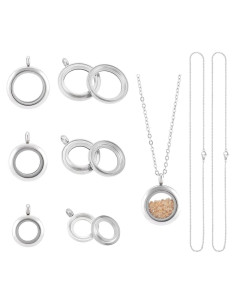 Colgantes de Locket Flotante UNICRAFTALE 3pcs Acero Inoxidable