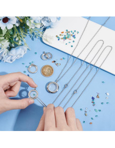 Colgantes de Locket Flotante UNICRAFTALE 3pcs Acero Inoxidable 2