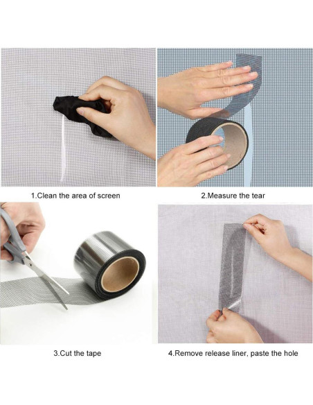 Kit de Reparación de Pantalla 5cm x 4.27m WarmEcho Negro