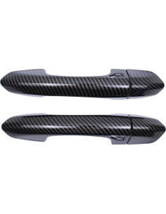 Cubierta de Mango de Puerta Fibra de Carbono ApplianPar 2Pcs Mustang 2015-2022 2