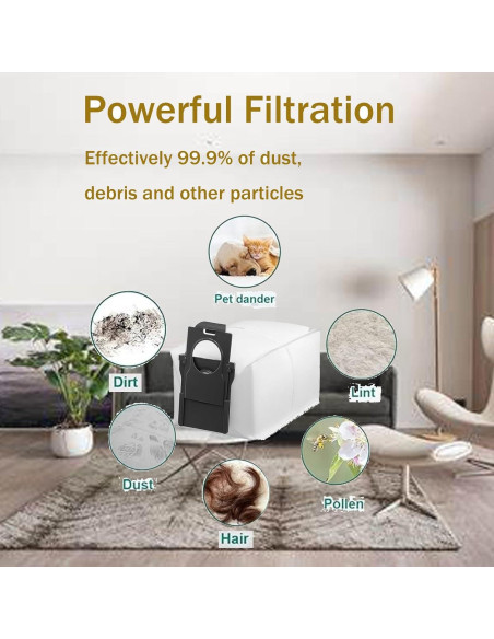 10 Bolsas de Polvo Dreame X30/X40 Ultra 3.2L Reemplazo