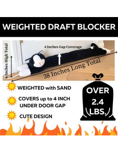 Evelots Tapón de Corrientes de Aire para Gato 96,5 cm 2