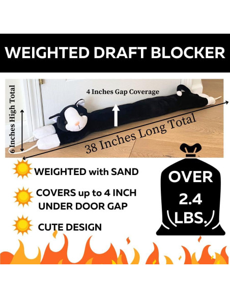 Evelots Tapón de Corrientes de Aire para Gato 96,5 cm