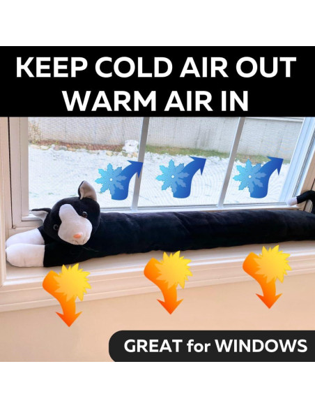 Evelots Tapón de Corrientes de Aire para Gato 96,5 cm