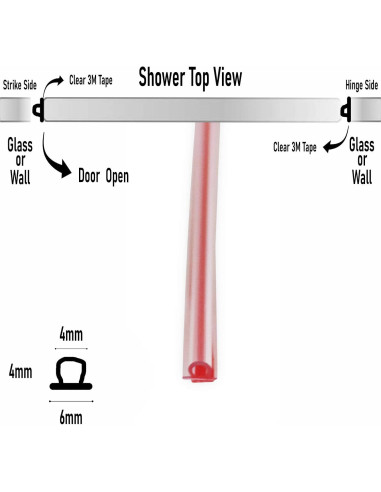 Sello de Puerta de Ducha Eatelle PVC Transparente 241 cm