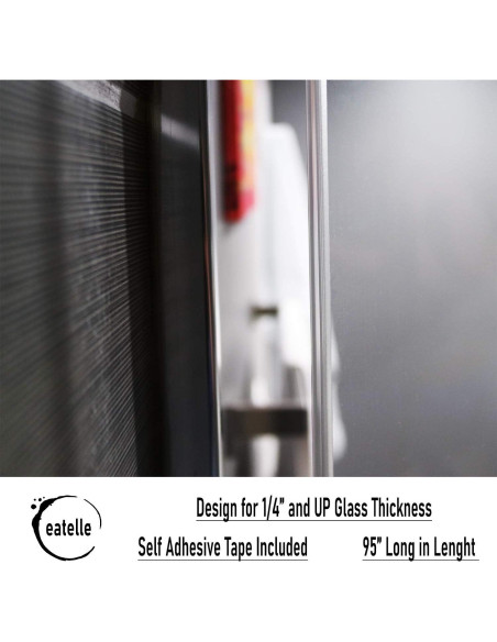 Sello de Puerta de Ducha Eatelle PVC Transparente 241 cm