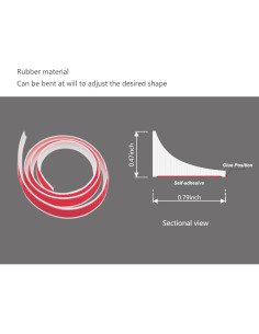 Umbral de Ducha KLYWUN 118 cm Autoadhesivo Blanco 2