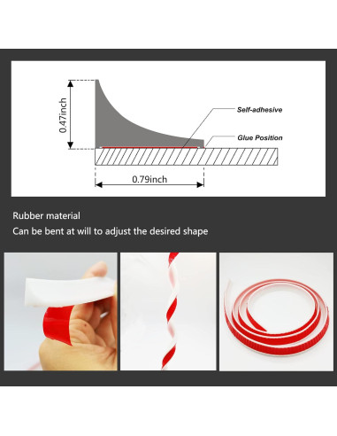 Barrera de Umbral de Ducha DMHMXZ 198 cm Semitransparente