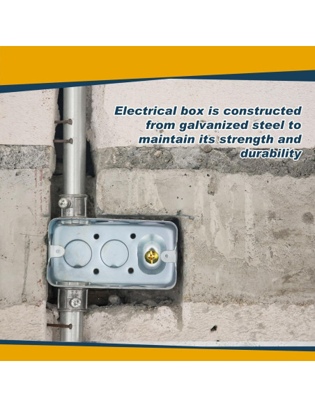 12 Cajas de Conexiones Eléctricas Copkim 10,16x5,08cm Metal