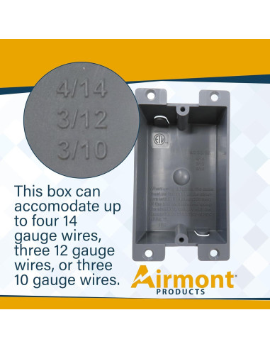 Caja Eléctrica Plástica Airmont 12 Unidades 8 Pulgadas