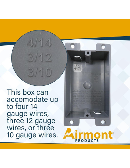 Caja Eléctrica Plástica Airmont 12 Unidades 8 Pulgadas