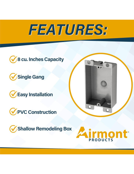 Caja Eléctrica Plástica Airmont 12 Unidades 8 Pulgadas