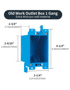 Paquete de 10 Cajas de Salida Eléctrica ANKYHUA 10.8x5.7cm 2