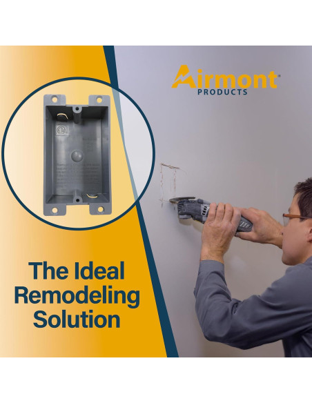 Caja Eléctrica Plástica Airmont 12 Unidades 8 Pulgadas