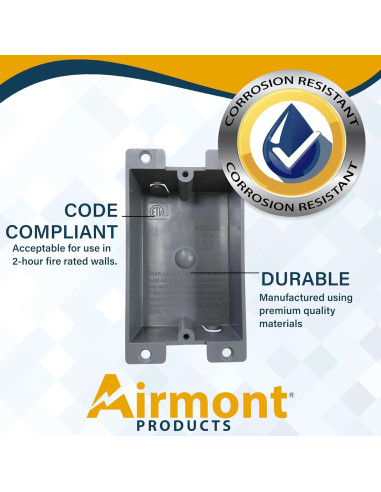 Caja Eléctrica Plástica Airmont 12 Unidades 8 Pulgadas