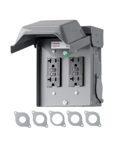 Caja de Salida Eléctrica Exterior Dewenwils 20 AMP GFCI