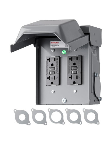 Caja de Salida Eléctrica Exterior Dewenwils 20 AMP GFCI