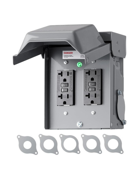 Caja de Salida Eléctrica Exterior Dewenwils 20 AMP GFCI