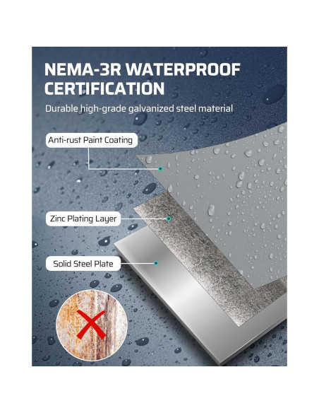 Caja de Salida Eléctrica Exterior Dewenwils 20 AMP GFCI