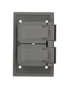 Cubierta a Prueba de Climas Leviton 1-Gang Dúplex Gris