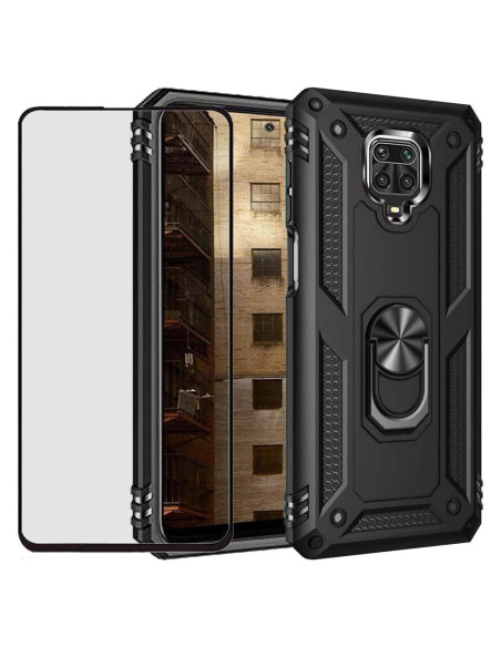 Funda híbrida Xiaomi Redmi Note 9S/9 Pro con soporte negro