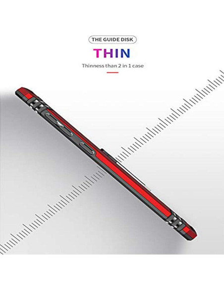 Funda híbrida Xiaomi Redmi Note 9S/9 Pro con soporte negro